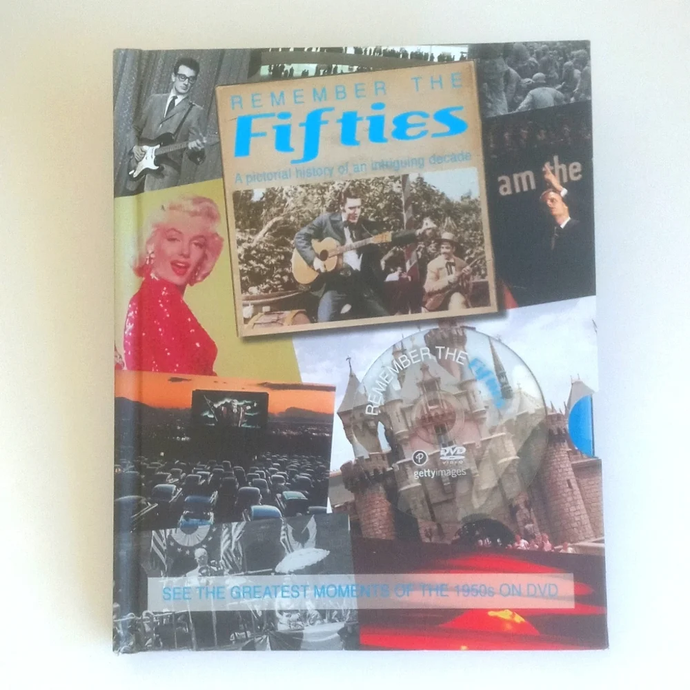 Remember The Fifties: A Pictorial History Hardback Book w/ DVD Elvis Presley